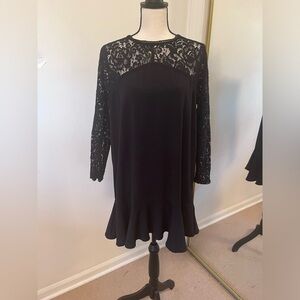 Zara Black Lace top midi dress